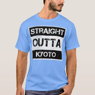 Geradeaus über Kyoto - Japan - Vintag bekümmerter T-Shirt