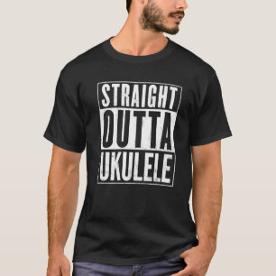 Geradeaus Ukulele Vintag beängstigend Funny T-Shirt