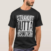 Geradeaus Wisconsin Coole Männer oder Frauen Gesch T-Shirt (Vorderseite)