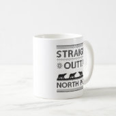 Geradeaus zum Nordpol Kaffeetasse (VorderseiteRechts)