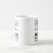 Geradeaus zum Nordpol Kaffeetasse (Mittel)