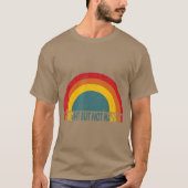 gerader, aber nicht schmaler Retro-Regenbogen-LGB T-Shirt (Vorderseite)