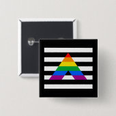 Gerader Homosexuell-Anhänger der Button (Vorne & Hinten)