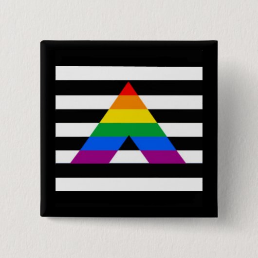 Gerader Homosexuell-Anhänger der Button (Vorderseite)
