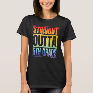 Gerader Outta 5. Klasse 2023 Abschluss Fif T-Shirt