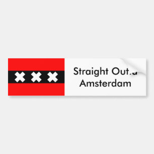 Gerader Outta Amsterdam Autoaufkleber