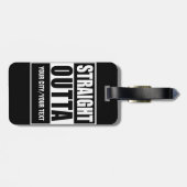 GERADER OUTTA GEWOHNHEITS-GEPÄCKANHÄNGER GEPÄCKANHÄNGER (Rückseite horizontal)