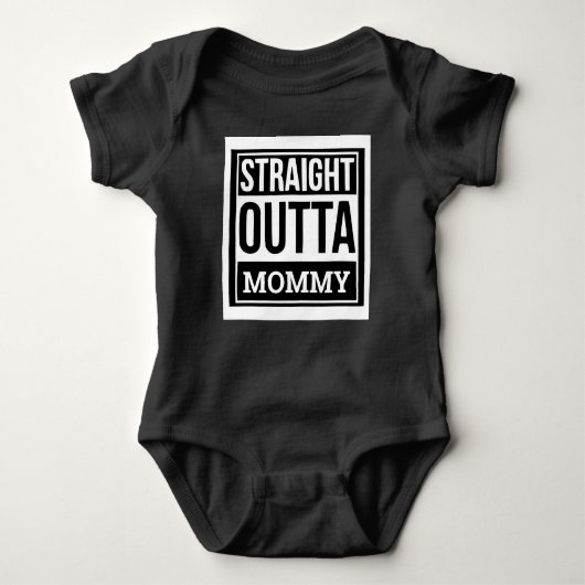 Gerader Outta Mama-Säugling Onsie Baby Strampler (Vorderseite)