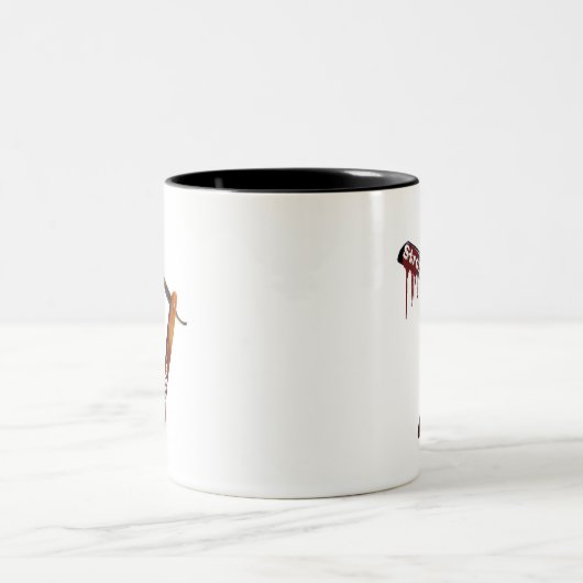 Gerader Rand-gerades Rasiermesser Zweifarbige Tasse (Mittel)