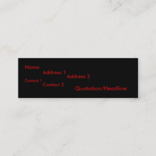 Gerader Rand Mini Visitenkarte