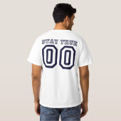 Gerader Rand T-Shirt (Schwarz voll)