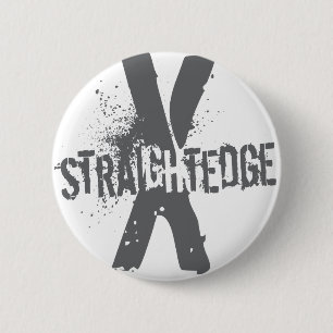 Gerader Rand X dunkelgrau Button