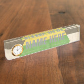 GERADER VERBÜNDET-VINTAGER ENTWURF - STOLZ 2014 NAMENSPLAKETTE (Seite)