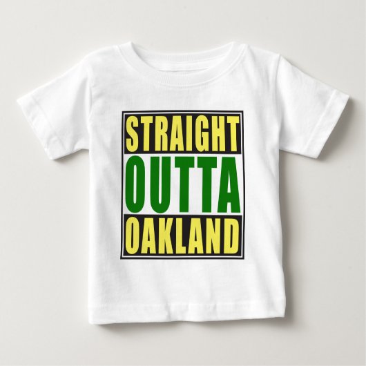 Gerades Outta Oakland Grün Baby T-shirt (Vorderseite)