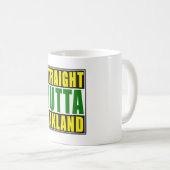 Gerades Outta Oakland Grün Kaffeetasse (VorderseiteRechts)
