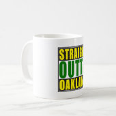Gerades Outta Oakland Grün Kaffeetasse (Vorderseite Links)