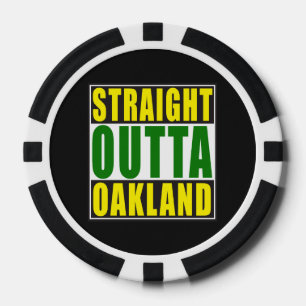 Gerades Outta Oakland Grün Pokerchips