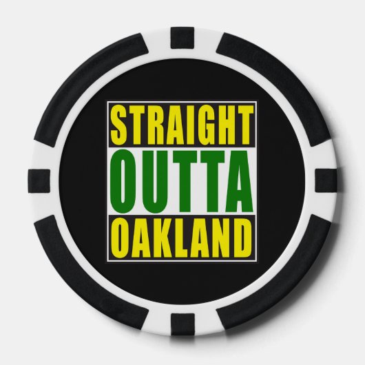 Gerades Outta Oakland Grün Pokerchips (Vorderseite)
