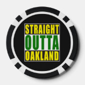 Gerades Outta Oakland Grün Pokerchips (Rückseite)