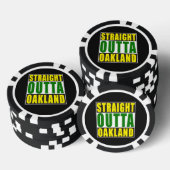 Gerades Outta Oakland Grün Pokerchips (Stapel)