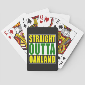 Gerades Outta Oakland Grün Spielkarten