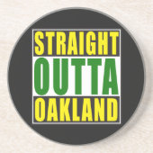 Gerades Outta Oakland Grün Untersetzer (Vorne)