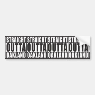 Gerades Outta Oakland Schwarzes Autoaufkleber