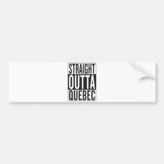 gerades outta Quebec Autoaufkleber