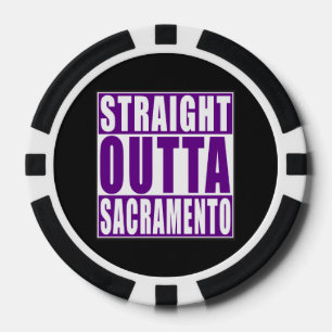 Gerades Outta Sacramento lila Pokerchips