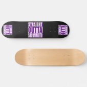 Gerades Outta Sacramento lila Skateboard (Horizontal)
