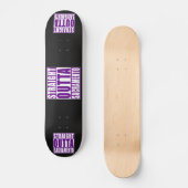 Gerades Outta Sacramento lila Skateboard (Vorderseite)