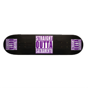 Gerades Outta Sacramento lila Skateboard