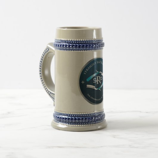 Gerades Rasiermesser-Platz Stein Bierglas (Vorderseite Links)