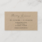 Gerades Sterlingrasiermesser/besonders dick Visitenkarte (Rückseite)