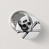 Geradeschädel Knopf Button (Vorne & Hinten)