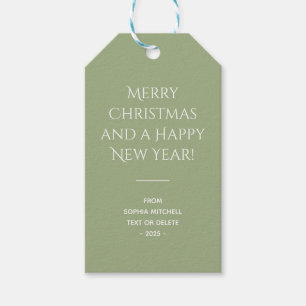 Geradete Elegance - Tranquil Sage Geschenketikette Geschenkanhänger