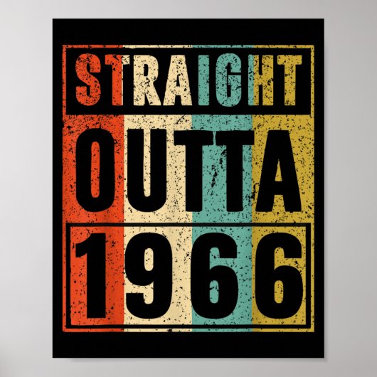 Geradewegs aus 1966 Klassischer Geburtstag 1966 Poster (Vorne)