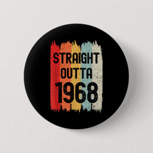 Geradewegs aus 1968 Lustiger Retro-Geburtstag Awes Button