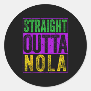Geradewegs aus Nola T-Shirt Lustiges New Orleans u Runder Aufkleber