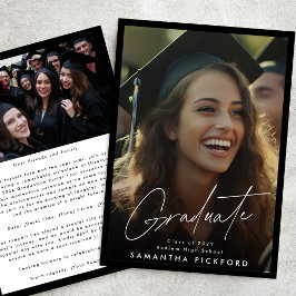 Gerahmt 2 Fotos Oberschule 2024 Abschluss Ankündigung