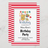 Gerahmt 5. Geburtstagsparty Einladung (Vorne/Hinten)