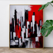 Gerahmt Art Poster von Red City