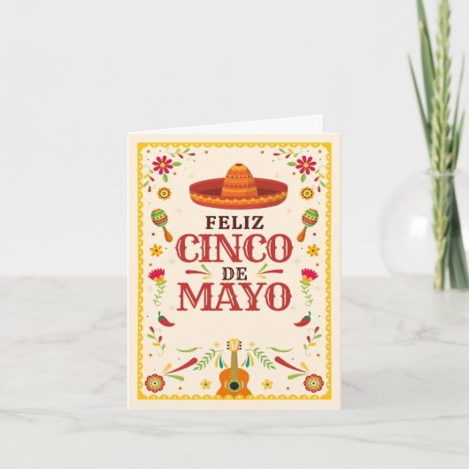 Gerahmt Cinco de Mayo Mexican Feiertagskarte (Vorderseite)