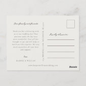 Gerahmt danke Ihnen Foto Hochzeit Postkarte (Rückseite)