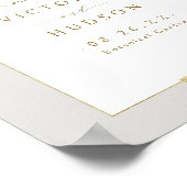 Gerahmt Elegance Einfache Moderne Hochzeit Willkom Poster (Ecke)