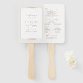 Gerahmt Elegance Einfaches Hochzeitsprogramm Fächer (Vorne und Hinten)