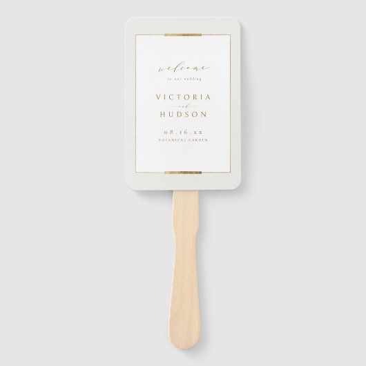 Gerahmt Elegance Einfaches Hochzeitsprogramm Fächer (Vorderseite)