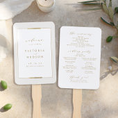 Gerahmt Elegance Einfaches Hochzeitsprogramm Fächer