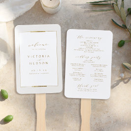 Gerahmt Elegance Einfaches Hochzeitsprogramm Fächer