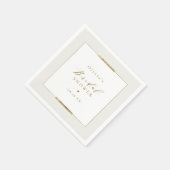 Gerahmt Elegance Einfaches Modernes Brautparty Serviette (Ecke)